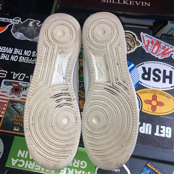 White Nike Air Force 1s - Picture 3 of 4